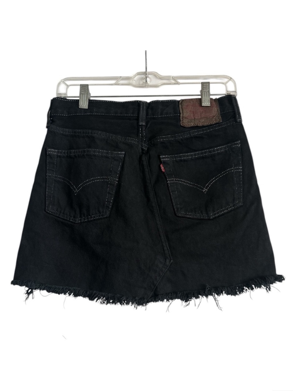Levi’s 501 Black Denim Cotton Skirt Size 6 - Picture 2 of 4